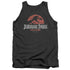 JURASSIC PARK/FADED LOGO - ADULT TANK - CHARCOAL