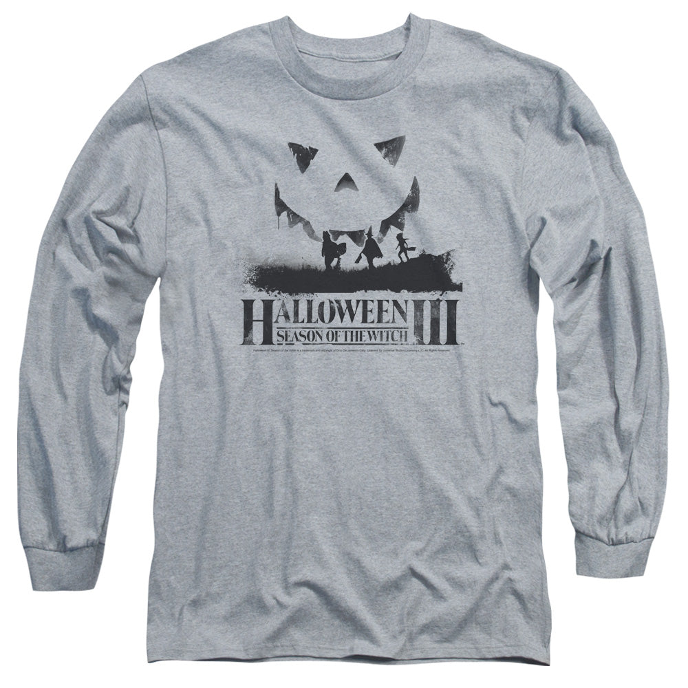 HALLOWEEN III/SILHOUETTE - L/S ADULT 18/1 - ATHLETIC HEATHER
