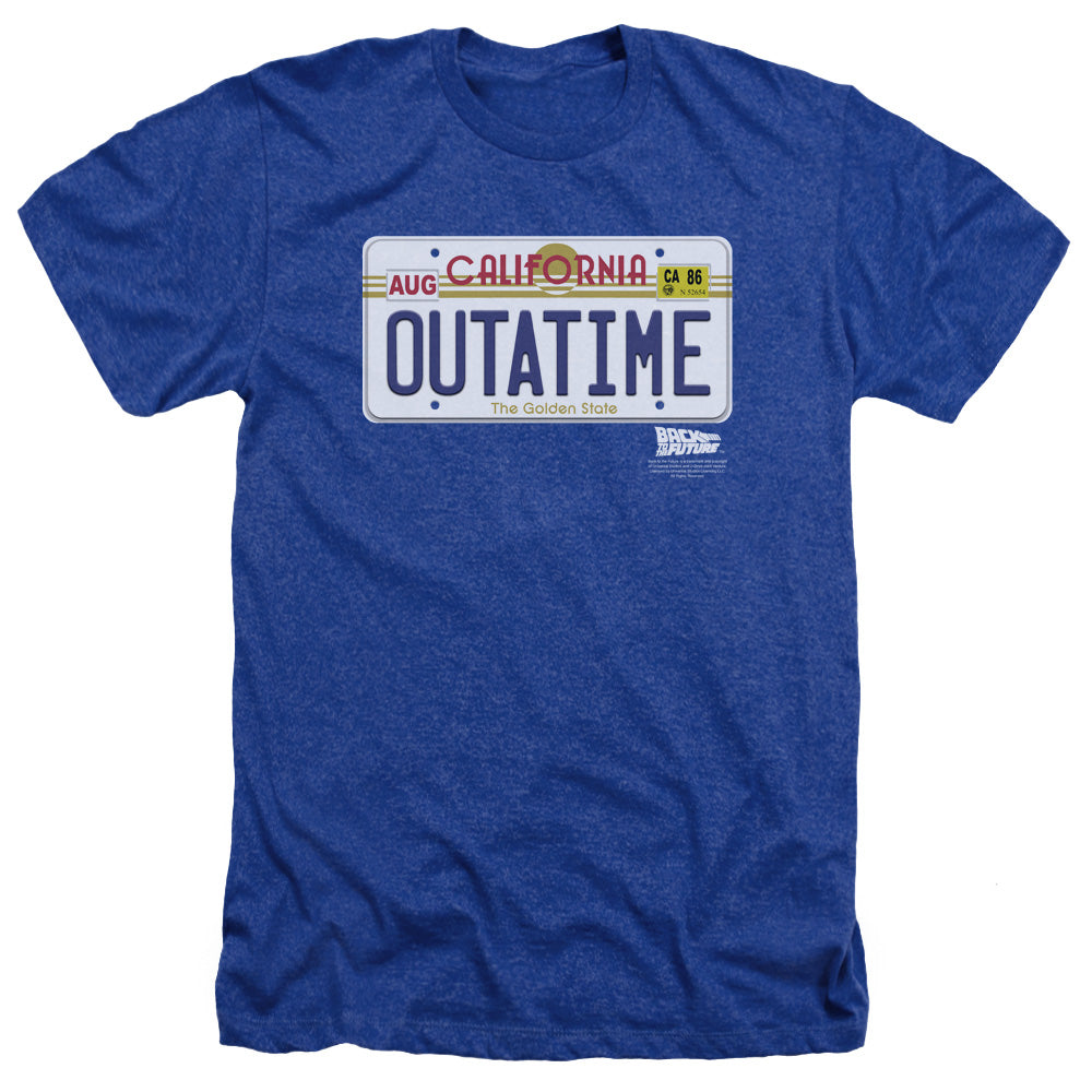 BACK TO THE FUTURE/OUTATIME PLATE - ADULT HEATHER - ROYAL BLUE