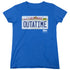 BACK TO THE FUTURE/OUTATIME PLATE - S/S WOMENS TEE - ROYAL BLUE