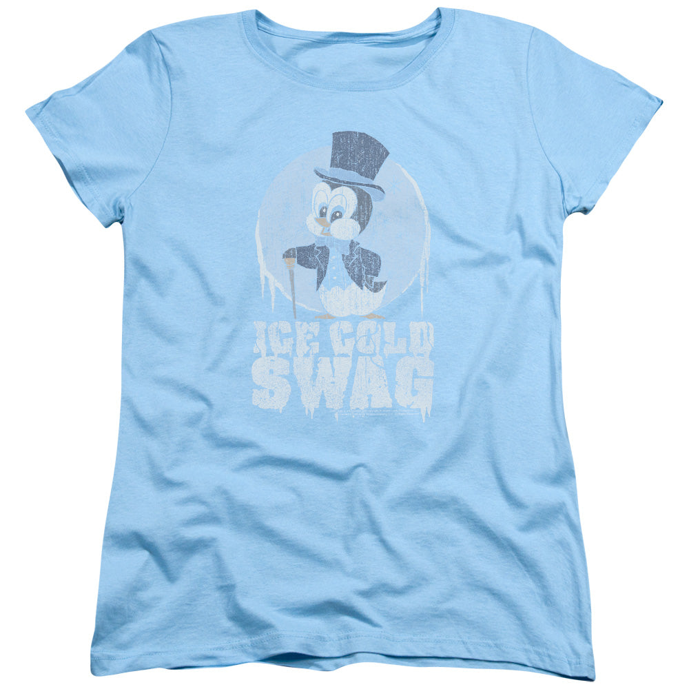 CHILLY WILLY/ICE COLD - S/S WOMENS TEE - LIGHT BLUE