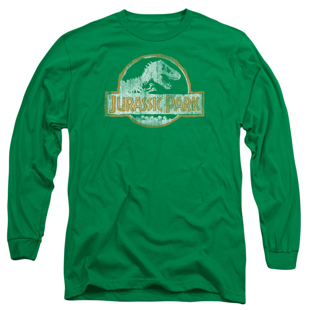 JURASSIC PARK/JP ORANGE -  L/S ADULT 18/1  - KELLY GREEN