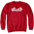 WOODY WOODPECKER/SKETCHY BIRD - ADULT CREWNECK SWEATSHIRT - RED