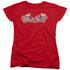 WOODY WOODPECKER/SKETCHY BIRD - S/S WOMENS TEE - RED