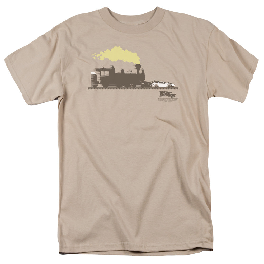 BACK TO THE FUTURE III/PUSHING THE DELOREAN - S/S ADULT 18/1 - SAND