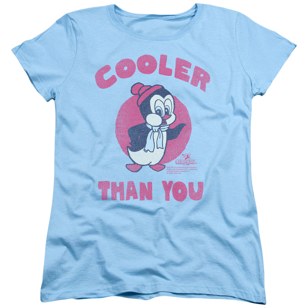 CHILLY WILLY/COOLER THAN YOU - S/S WOMENS TEE - LIGHT BLUE