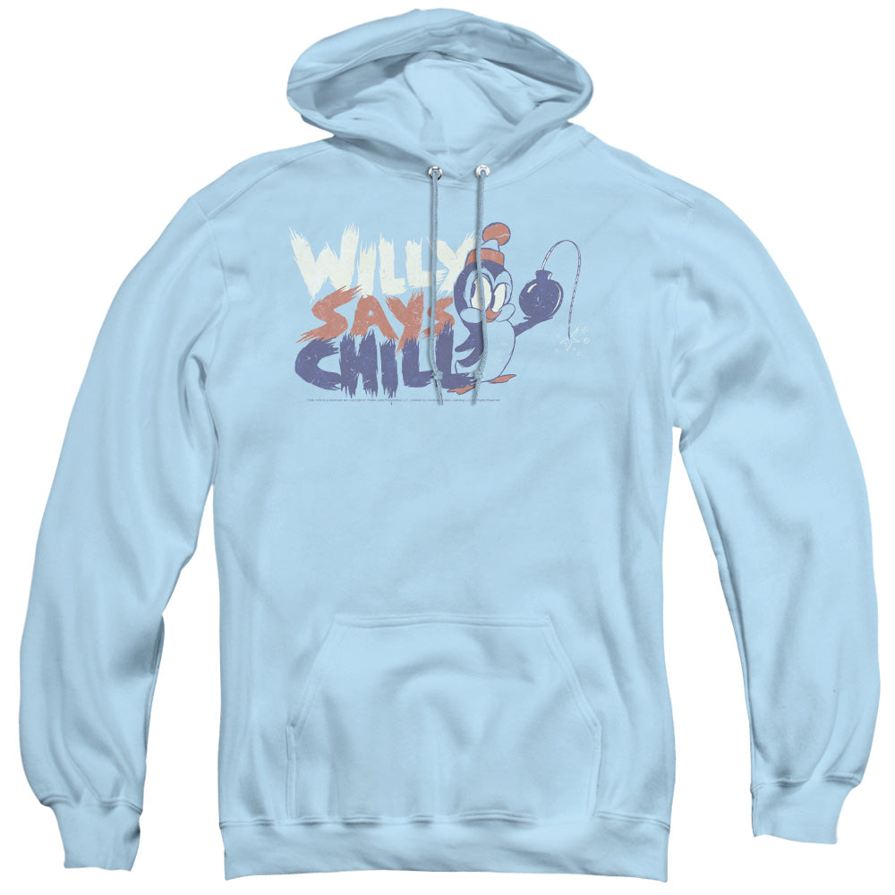 CHILLY WILLY/I SAY CHILL - ADULT PULLOVER HOODIE - LIGHT BLUE - 2X  LIGHT BLUE