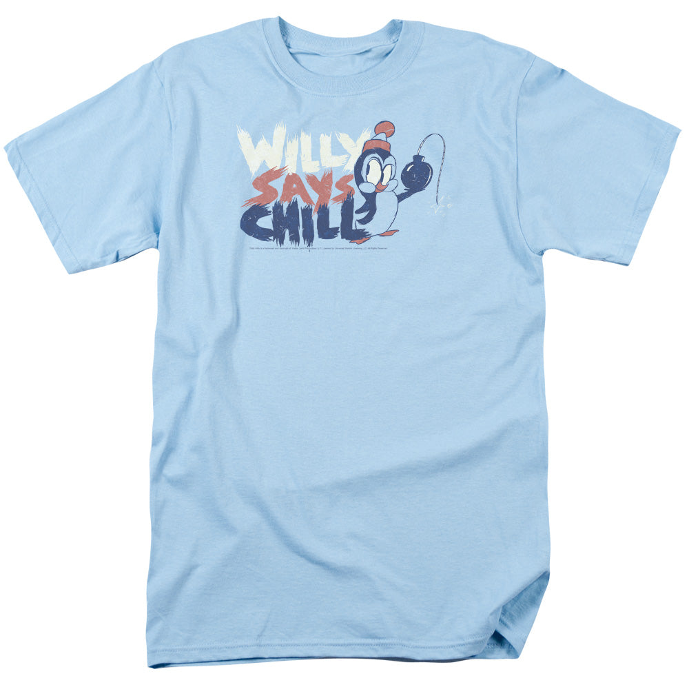 CHILLY WILLY/I SAY CHILL - S/S ADULT 18/1 - LIGHT BLUE