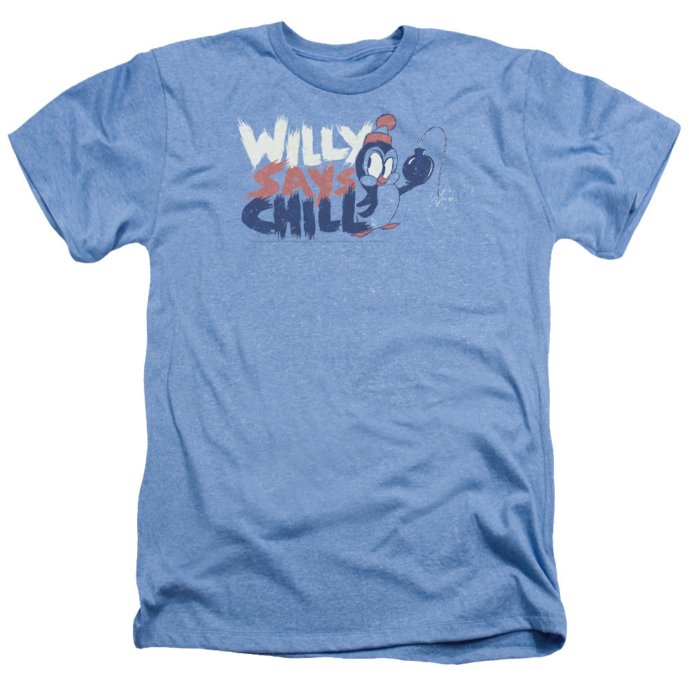 CHILLY WILLY/I SAY CHILL - ADULT HEATHER - LIGHT BLUE