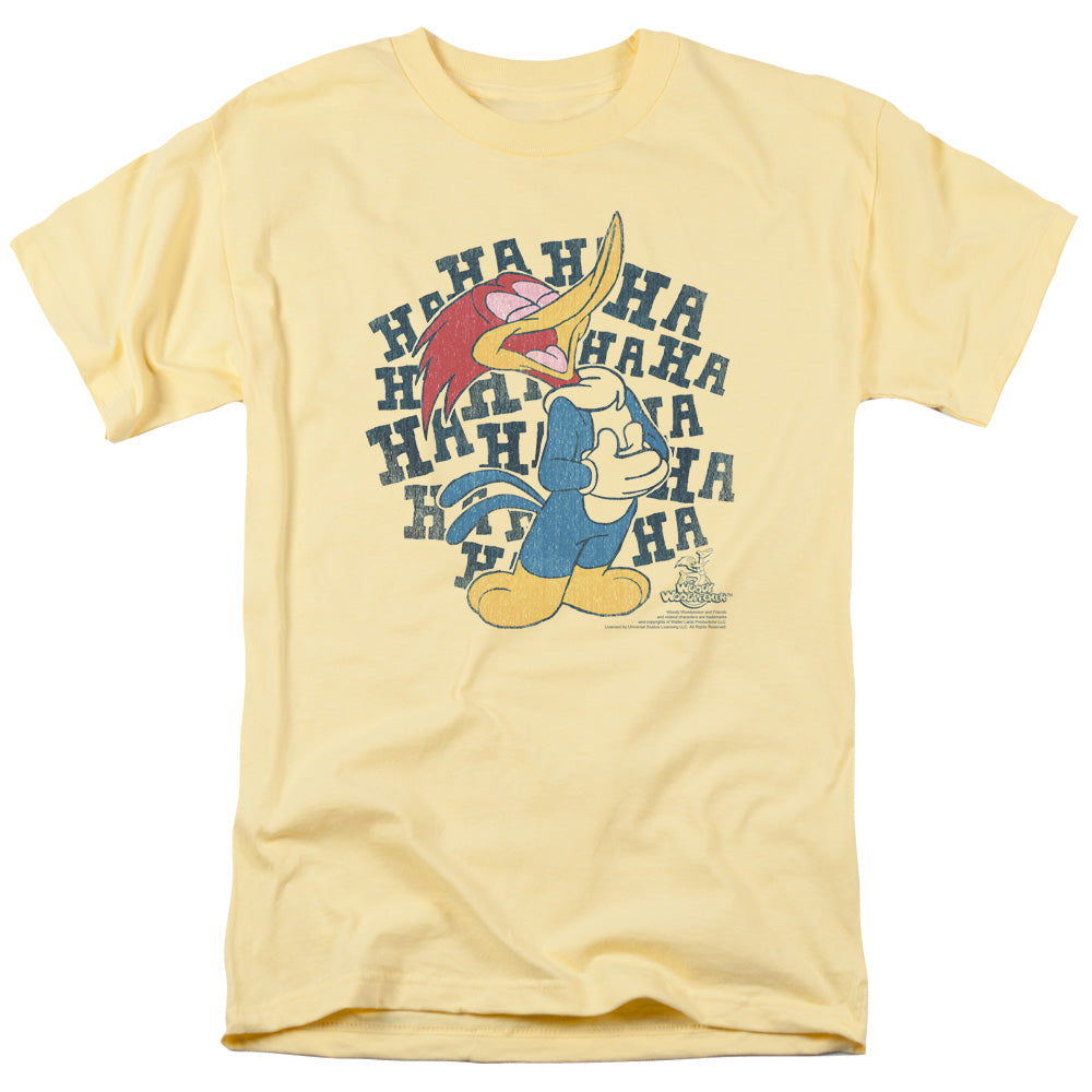WOODY WOODPECKER/LAUGH IT UP - S/S ADULT 18/1 - BANANA