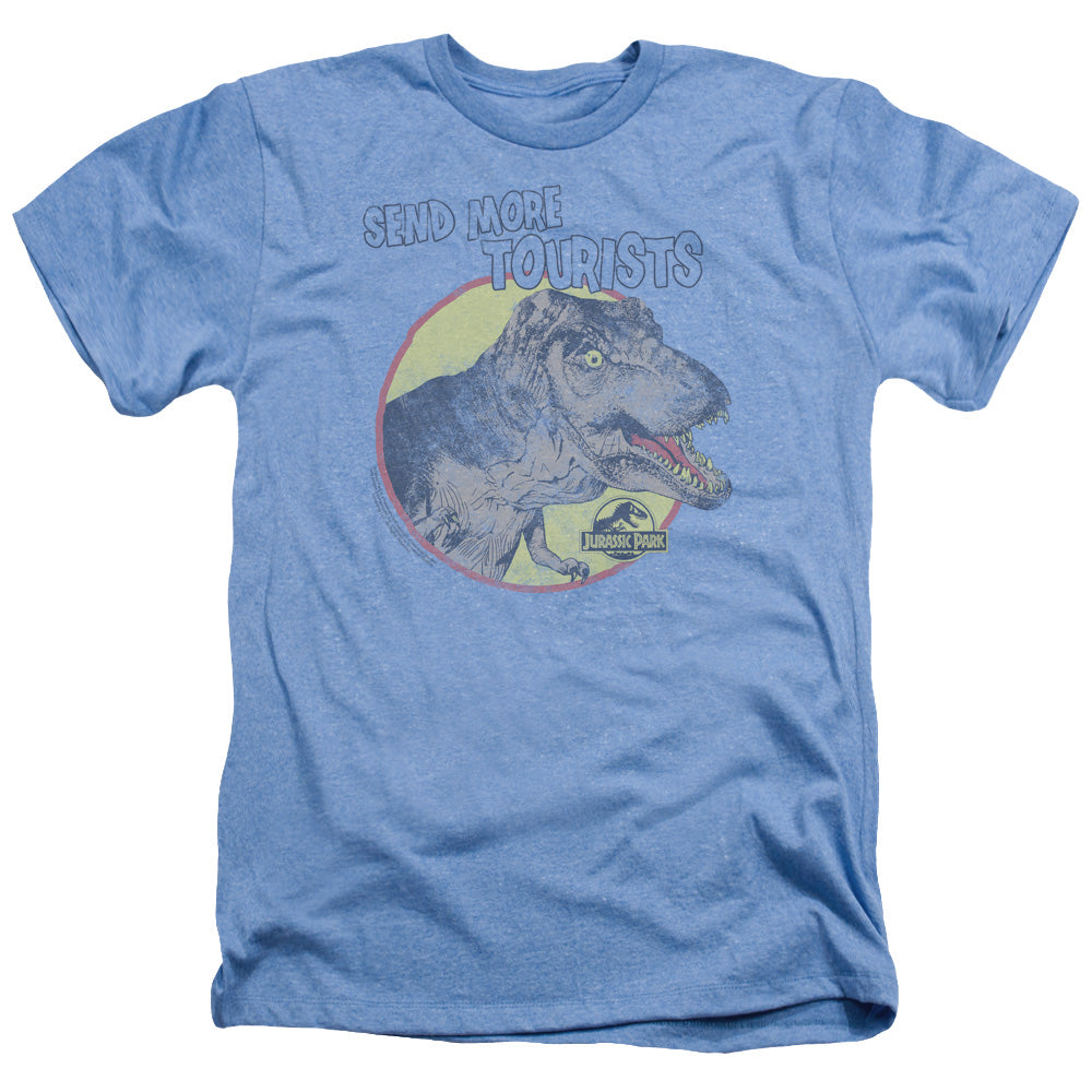 JURASSIC PARK/MORE TOURISTS - ADULT HEATHER - LIGHT BLUE