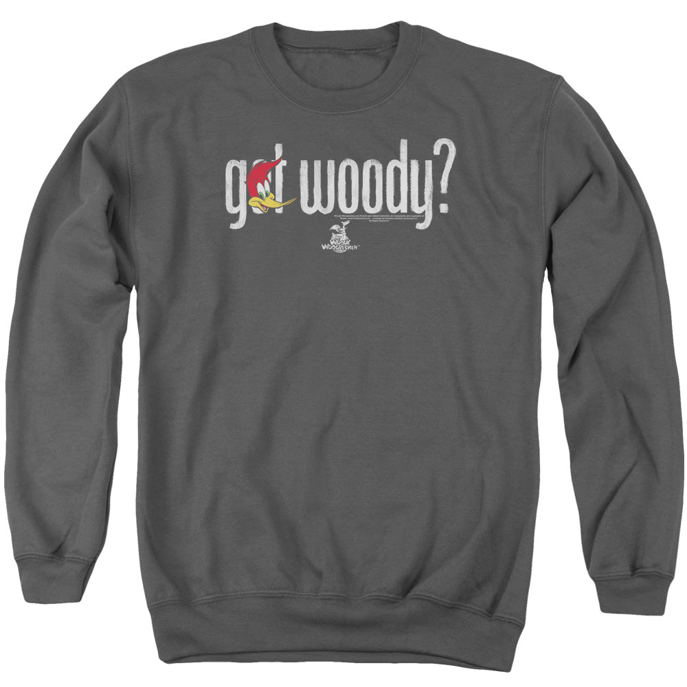 WOODY WOODPECKER/GOT WOODY - ADULT CREWNECK SWEATSHIRT - CHARCOAL