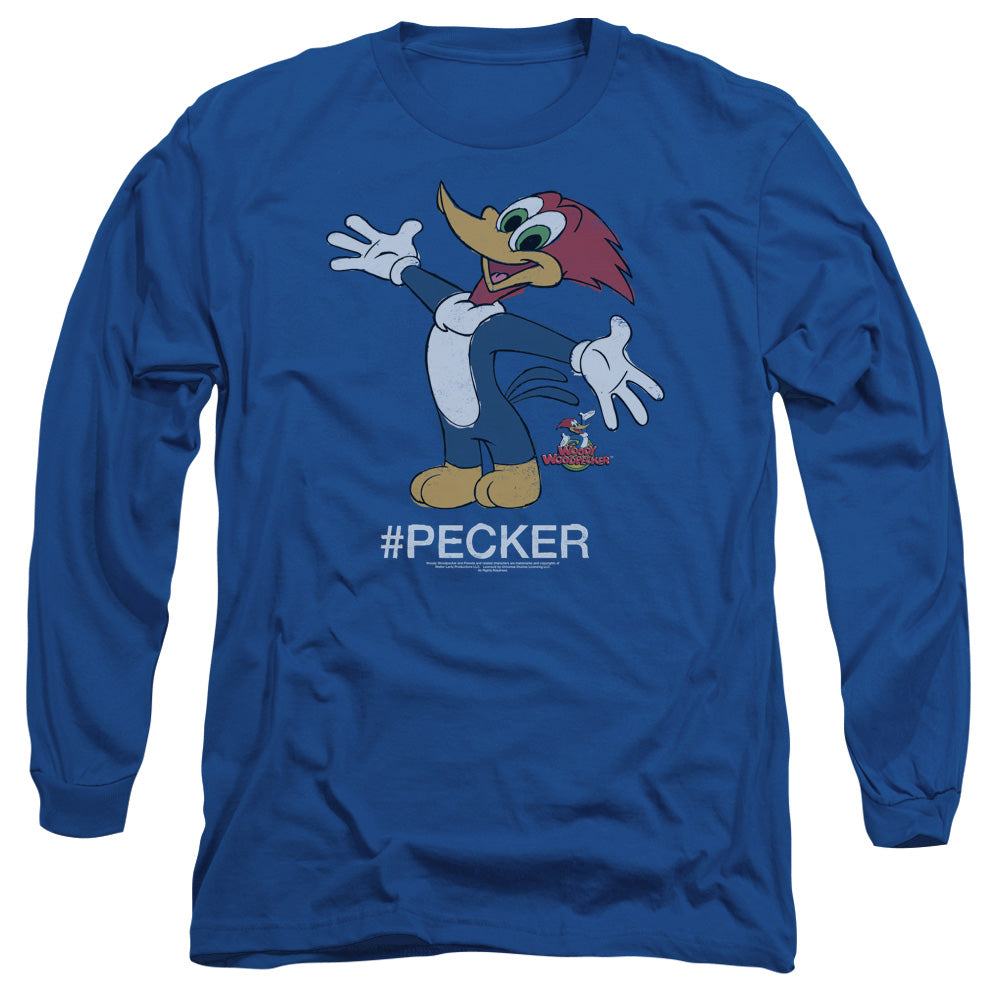WOODY WOODPECKER/HASHTAG WOODY - L/S ADULT 18/1 - ROYAL BLUE