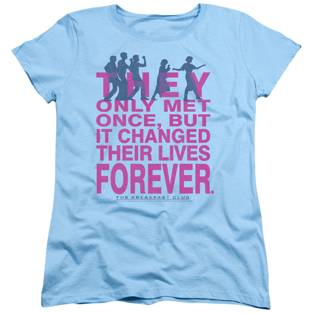 BREAKFAST CLUB/FOREVER - S/S WOMENS TEE - LIGHT BLUE