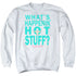 BREAKFAST CLUB/WHATS HAPPENIN - ADULT CREWNECK SWEATSHIRT - WHITE