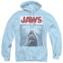 JAWS/GRAPHIC POSTER - ADULT PULLOVER HOODIE - LIGHT BLUE