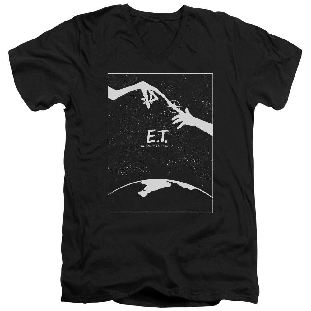 ET/SIMPLE POSTER - S/S ADULT V-NECK 30/1 - BLACK - 2X  BLACK