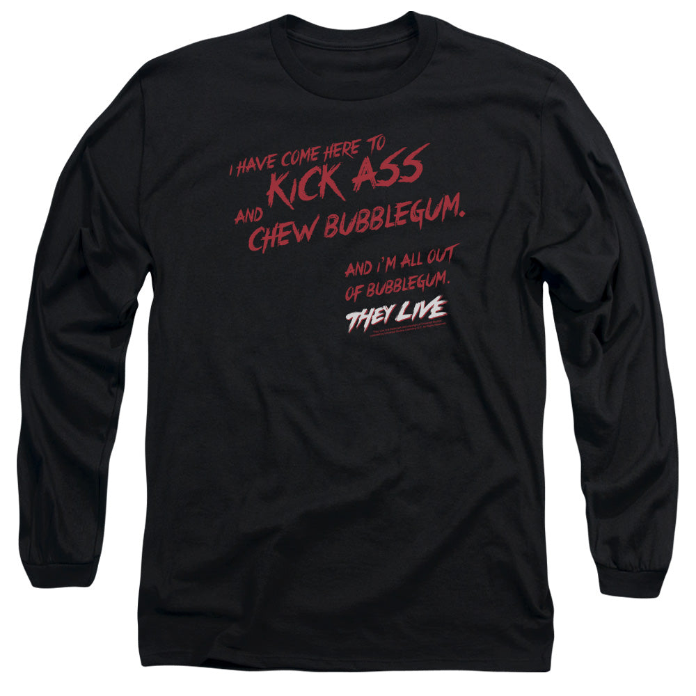 THEY LIVE/CHEW BUBBLEGUM - L/S ADULT 18/1 - BLACK