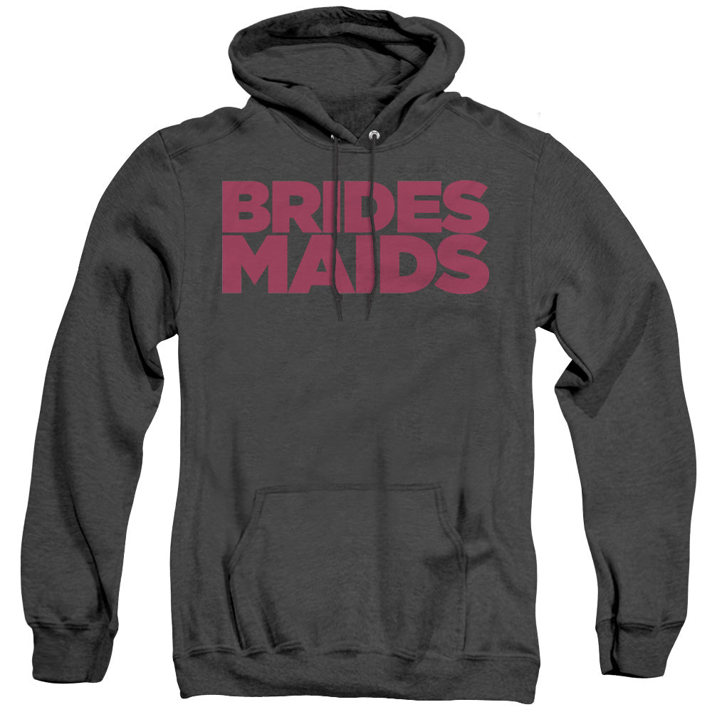 BRIDESMAIDS/LOGO - ADULT HEATHER HOODIE - BLACK