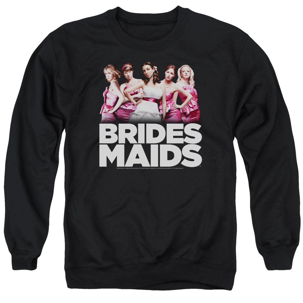 BRIDESMAIDS/MAIDS - ADULT CREWNECK SWEATSHIRT - BLACK