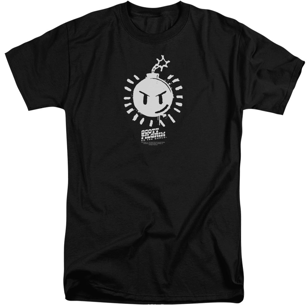 SCOTT PILGRIM/SEX BOB OMB LOGO - S/S ADULT TALL 18/1 - BLACK