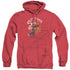SCOTT PILGRIM/SCOTT POSTER - ADULT HEATHER HOODIE - RED