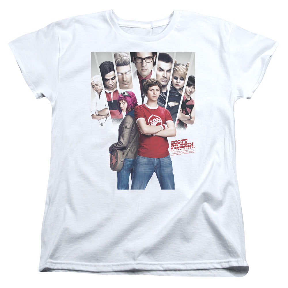SCOTT PILGRIM/PILGRIM POSTER - S/S WOMENS TEE - WHITE