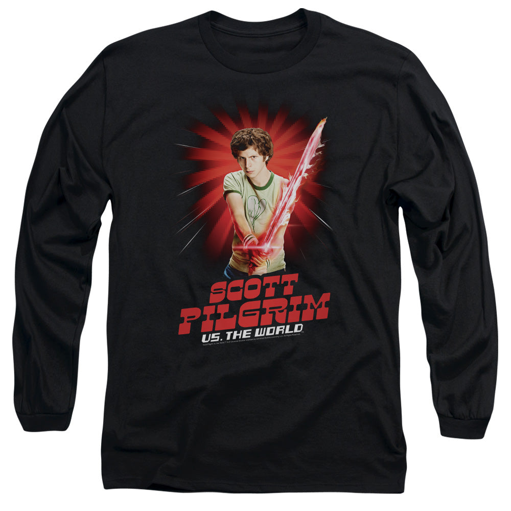 SCOTT PILGRIM/SUPER SWORD - L/S ADULT 18/1 - BLACK