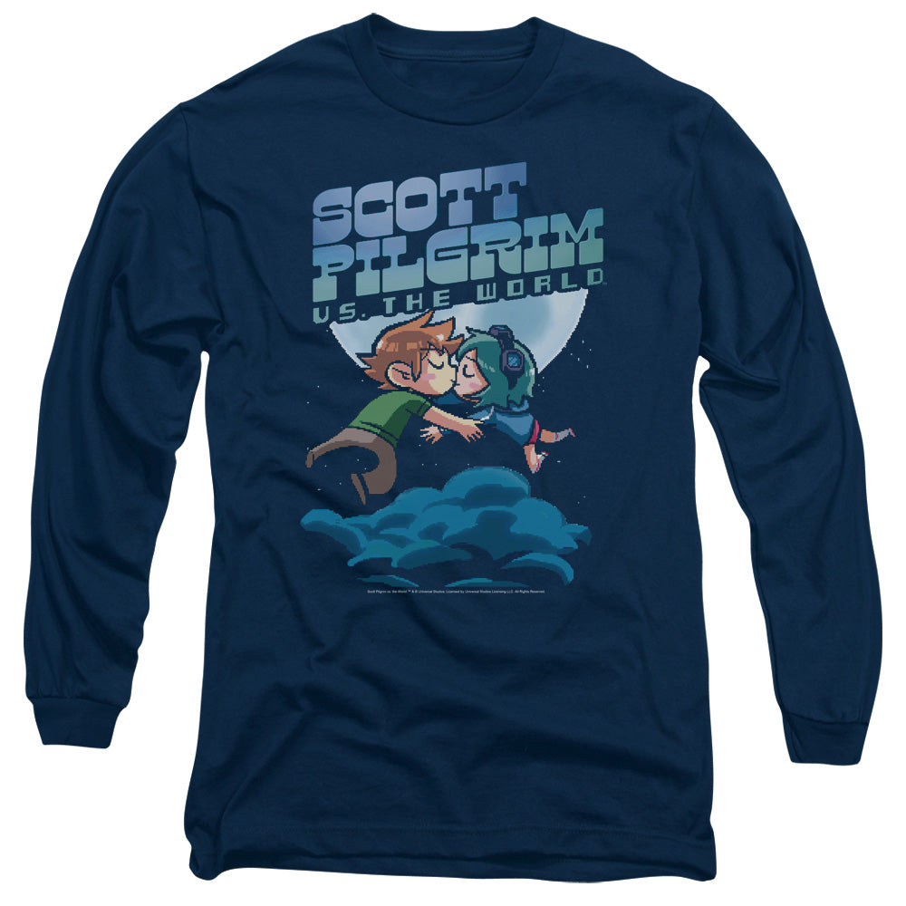 SCOTT PILGRIM/LOVERS -  L/S ADULT 18/1  - NAVY