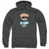 SCOTT PILGRIM/1 UP - ADULT PULLOVER HOODIE - CHARCOAL