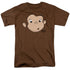 CURIOUS GEORGE/GEORGE FACE - S/S ADULT 18/1 - COFFEE