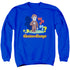 CURIOUS GEORGE/WHO ME - ADULT CREWNECK SWEATSHIRT - ROYAL BLUE