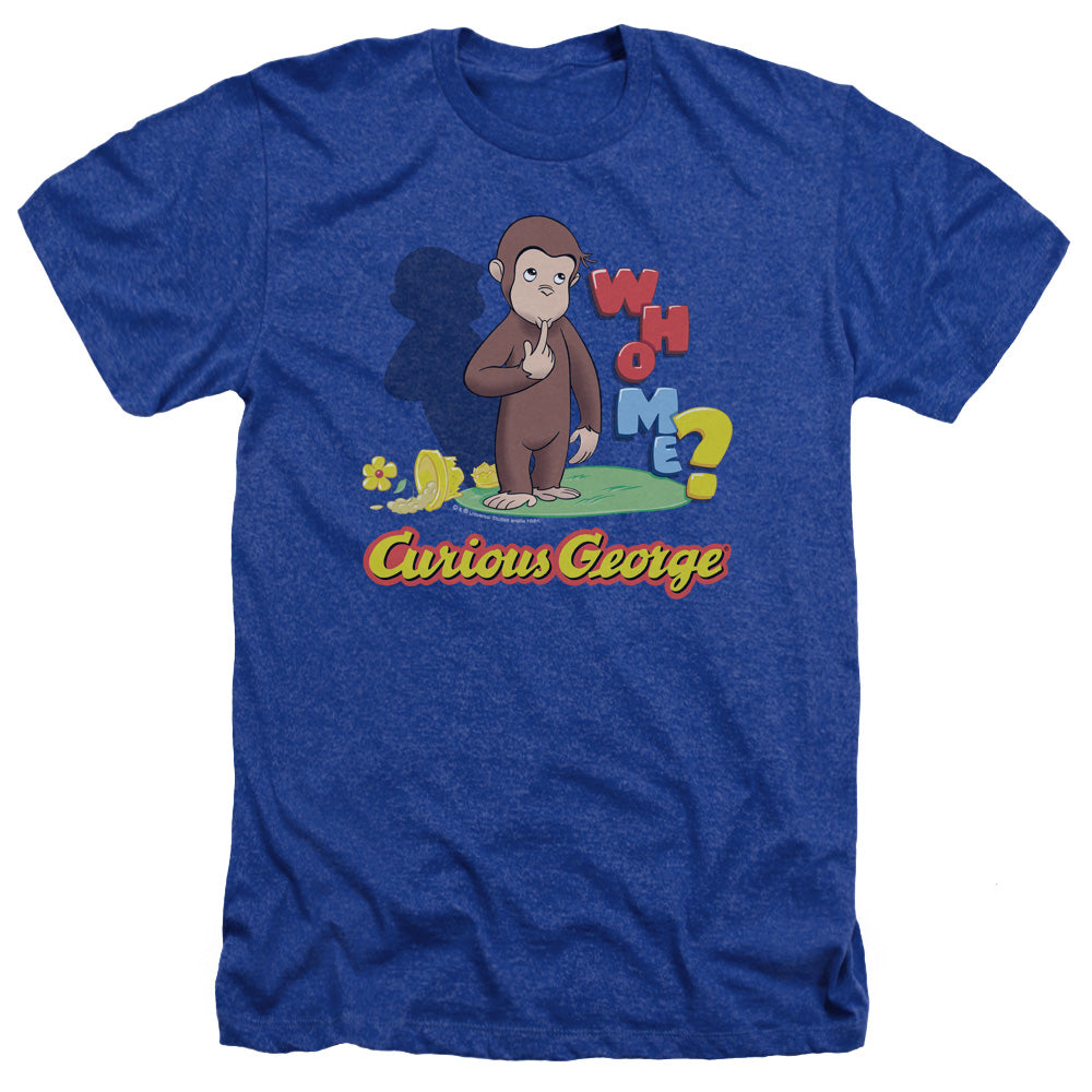 CURIOUS GEORGE/WHO ME - ADULT HEATHER - ROYAL BLUE