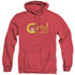 CURIOUS GEORGE/CURIOUS - ADULT HEATHER HOODIE - RED