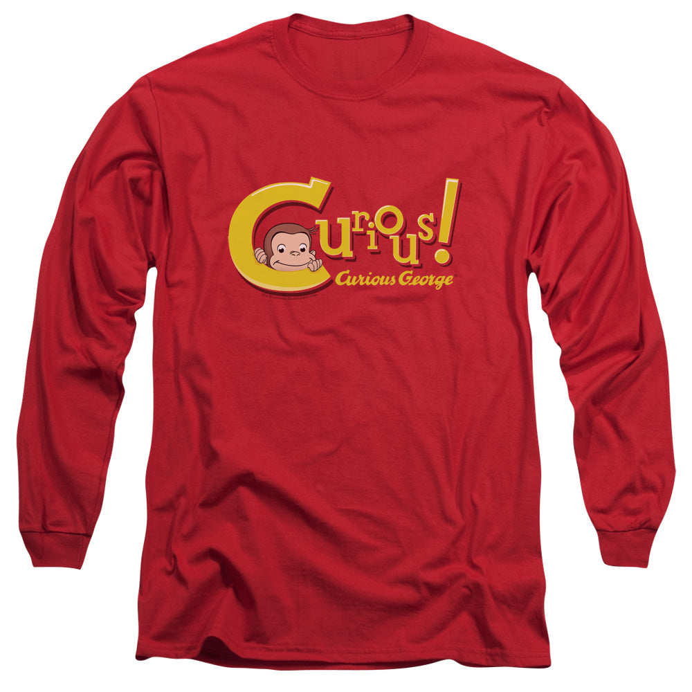 CURIOUS GEORGE/CURIOUS - L/S ADULT 18/1 - RED
