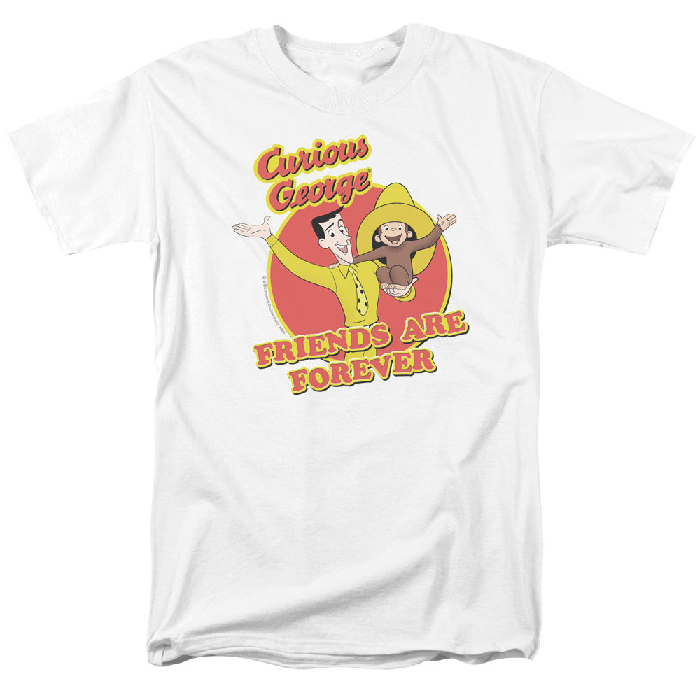 CURIOUS GEORGE/FRIENDS - S/S ADULT 18/1 - WHITE