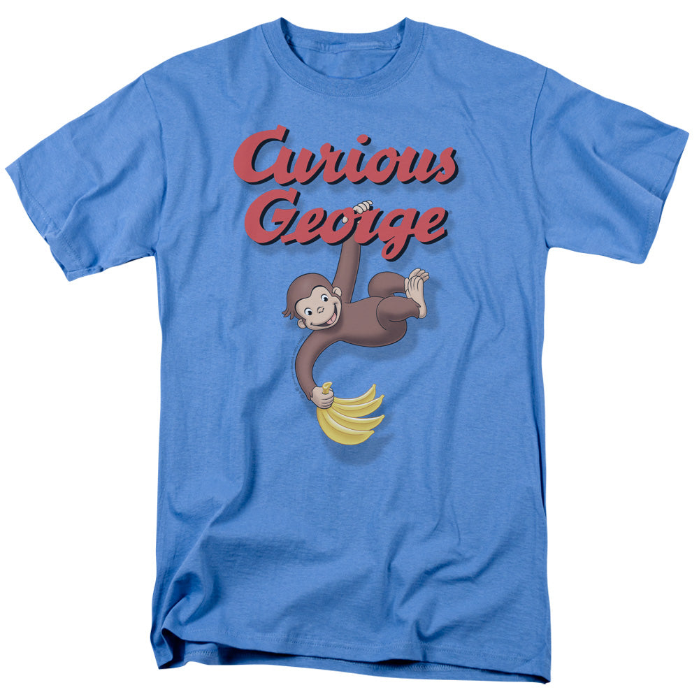 CURIOUS GEORGE/HANGIN OUT - S/S ADULT 18/1 - CAROLINA BLUE - LG - CAROLINA BLUE