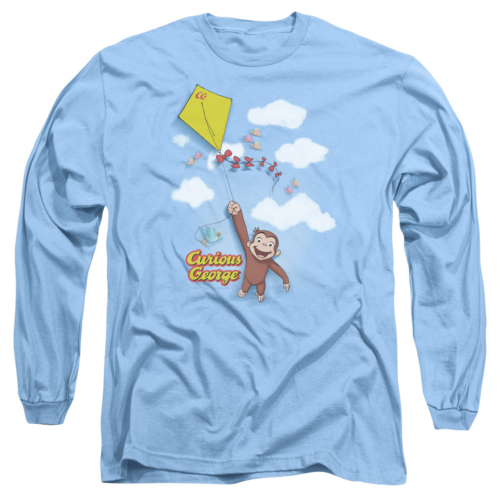 CURIOUS GEORGE/FLIGHT - L/S ADULT 18/1 - CAROLINA BLUE