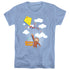 CURIOUS GEORGE/FLIGHT - S/S WOMENS TEE - CAROLINA BLUE