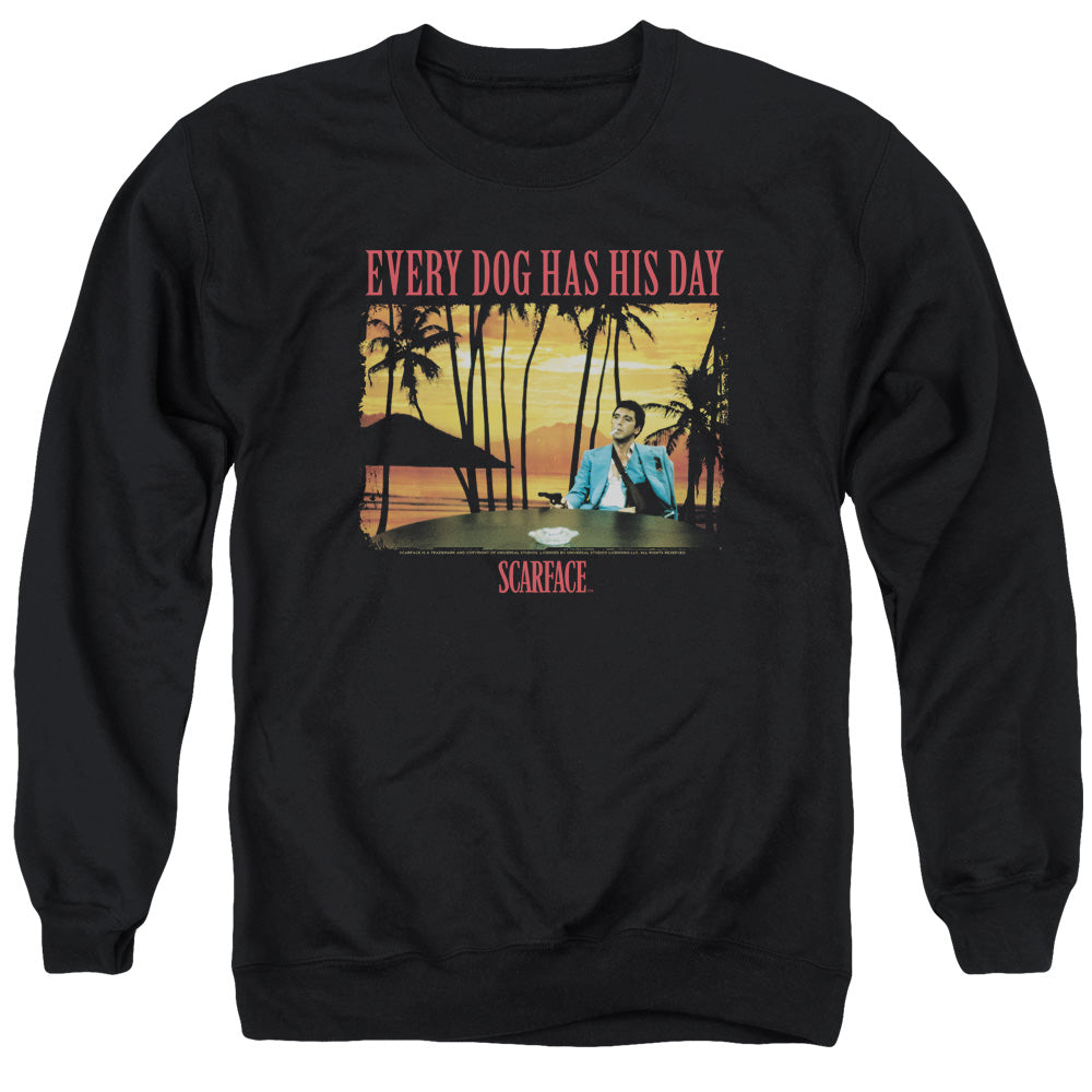 SCARFACE/A DOG DAY - ADULT CREWNECK SWEATSHIRT - BLACK