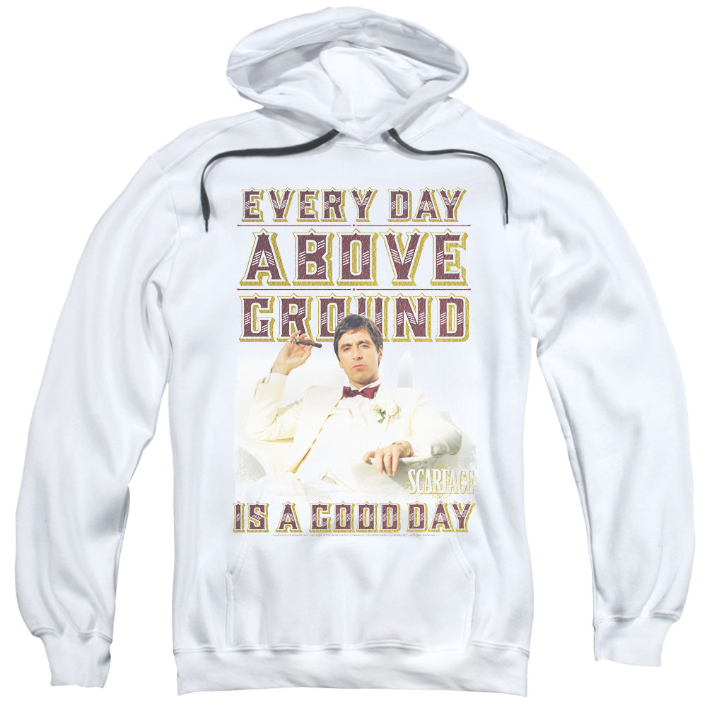 SCARFACE/ABOVE GROUND - ADULT PULLOVER HOODIE - WHITE