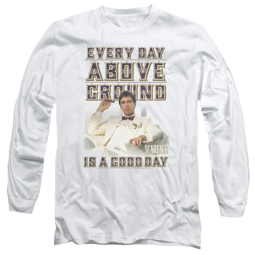 SCARFACE/ABOVE GROUND - L/S ADULT 18/1 - WHITE