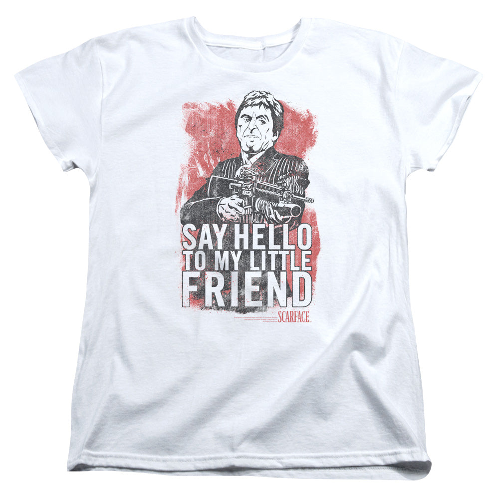 SCARFACE/LITTLE FRIEND - S/S WOMENS TEE - WHITE