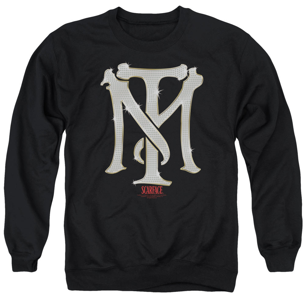 SCARFACE/TM BLING - ADULT CREWNECK SWEATSHIRT - BLACK