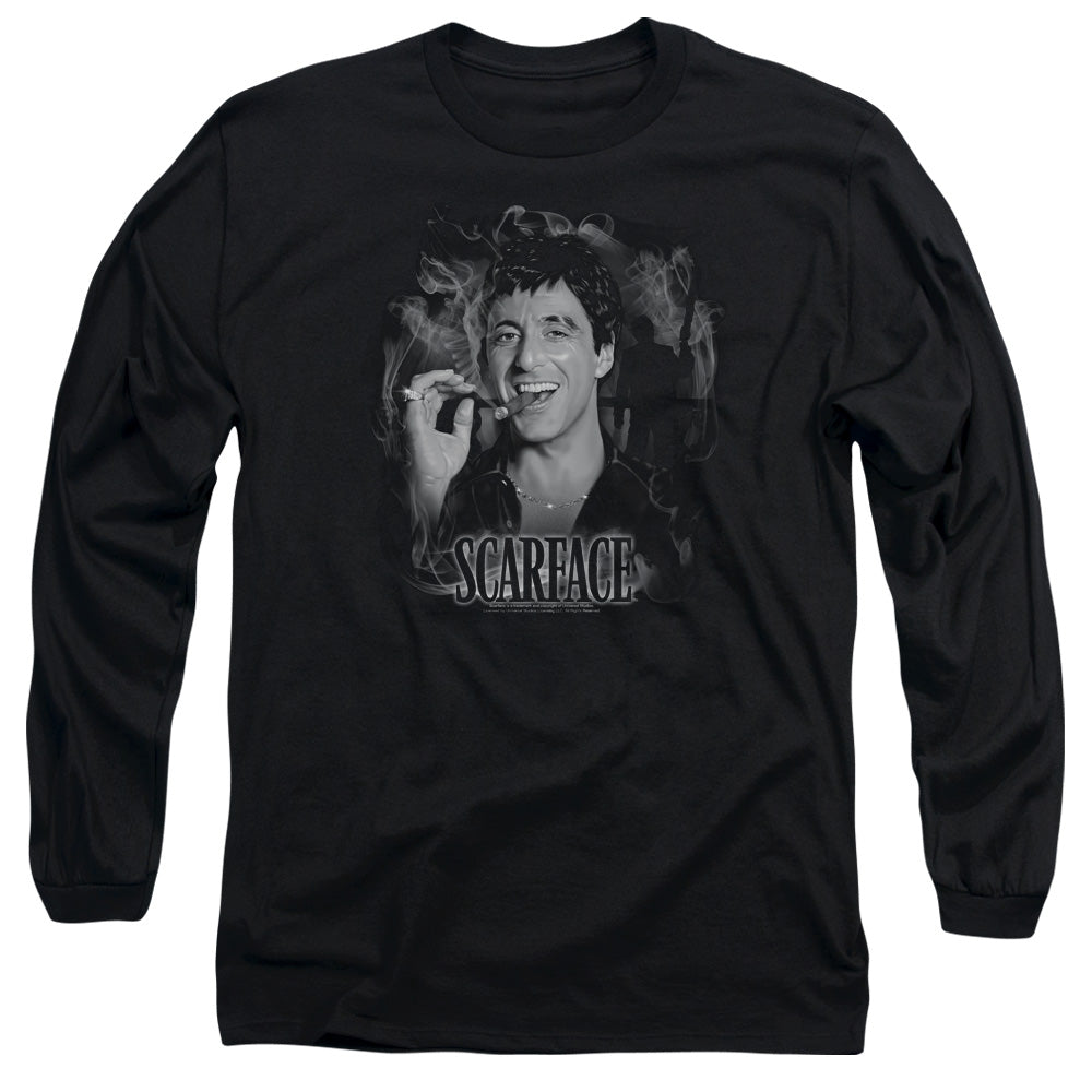 SCARFACE/SMOKEY SCAR - L/S ADULT 18/1 - BLACK
