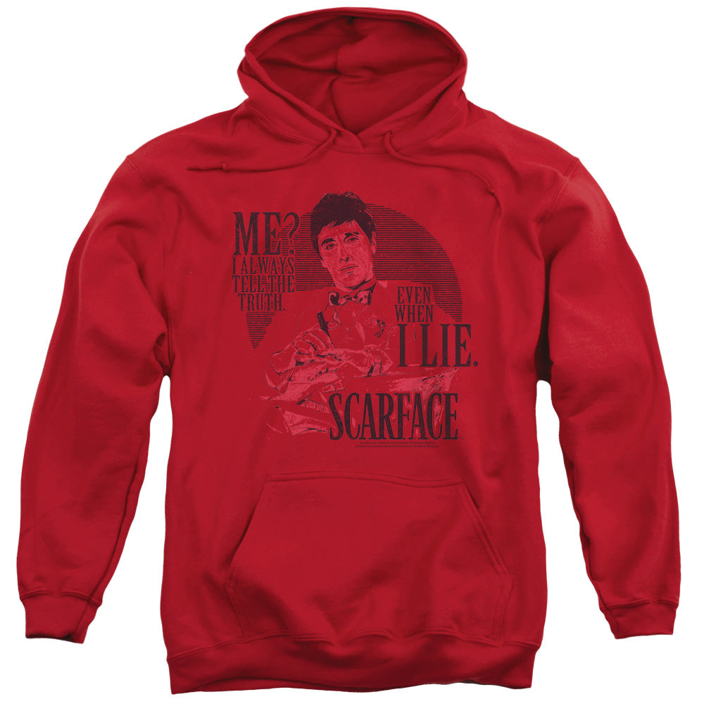 SCARFACE/TRUTH - ADULT PULLOVER HOODIE - RED