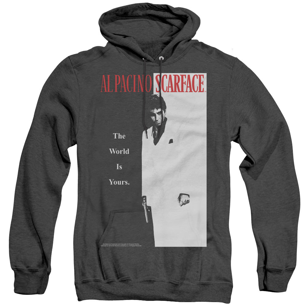 SCARFACE/CLASSIC - ADULT HEATHER HOODIE - BLACK