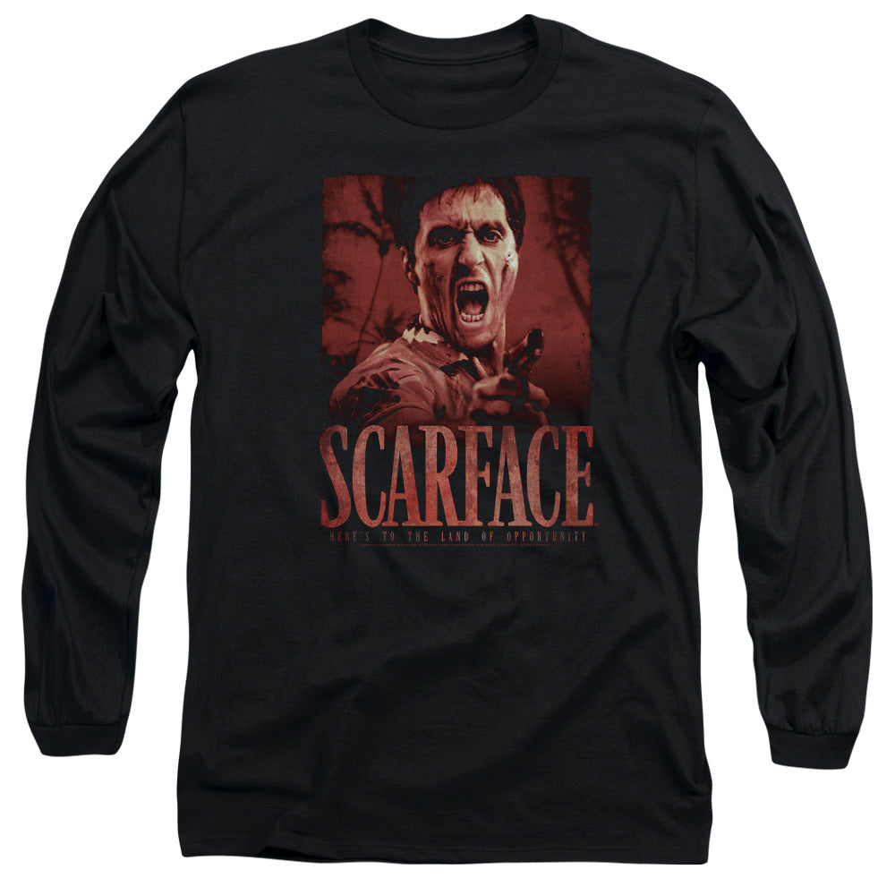 SCARFACE/OPPORTUNITY - L/S ADULT 18/1 - BLACK