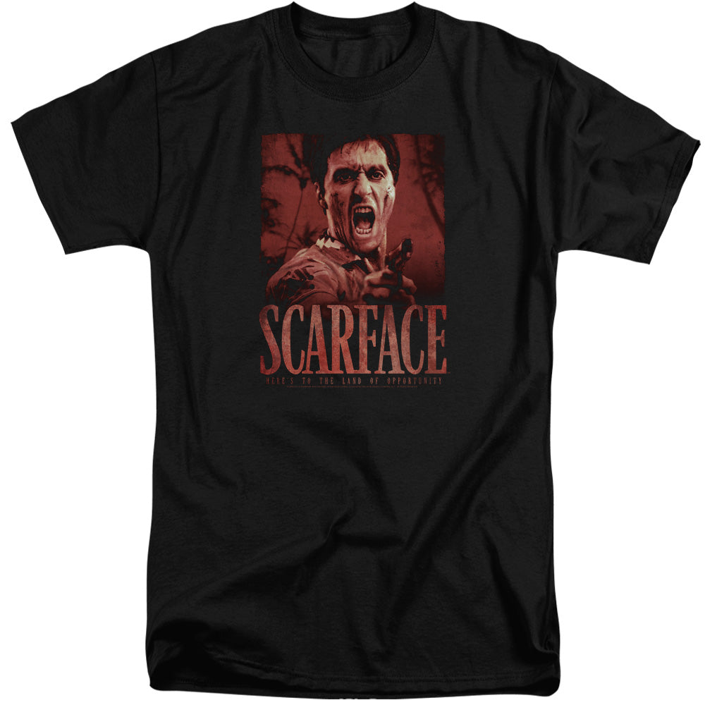 SCARFACE/OPPORTUNITY - S/S ADULT TALL 18/1 - BLACK