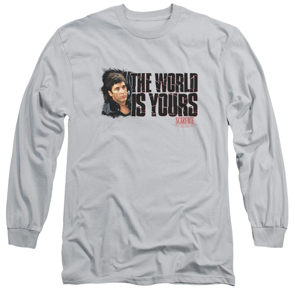 SCARFACE/THE WORLD IS YOURS - L/S ADULT 18/1 - SILVER